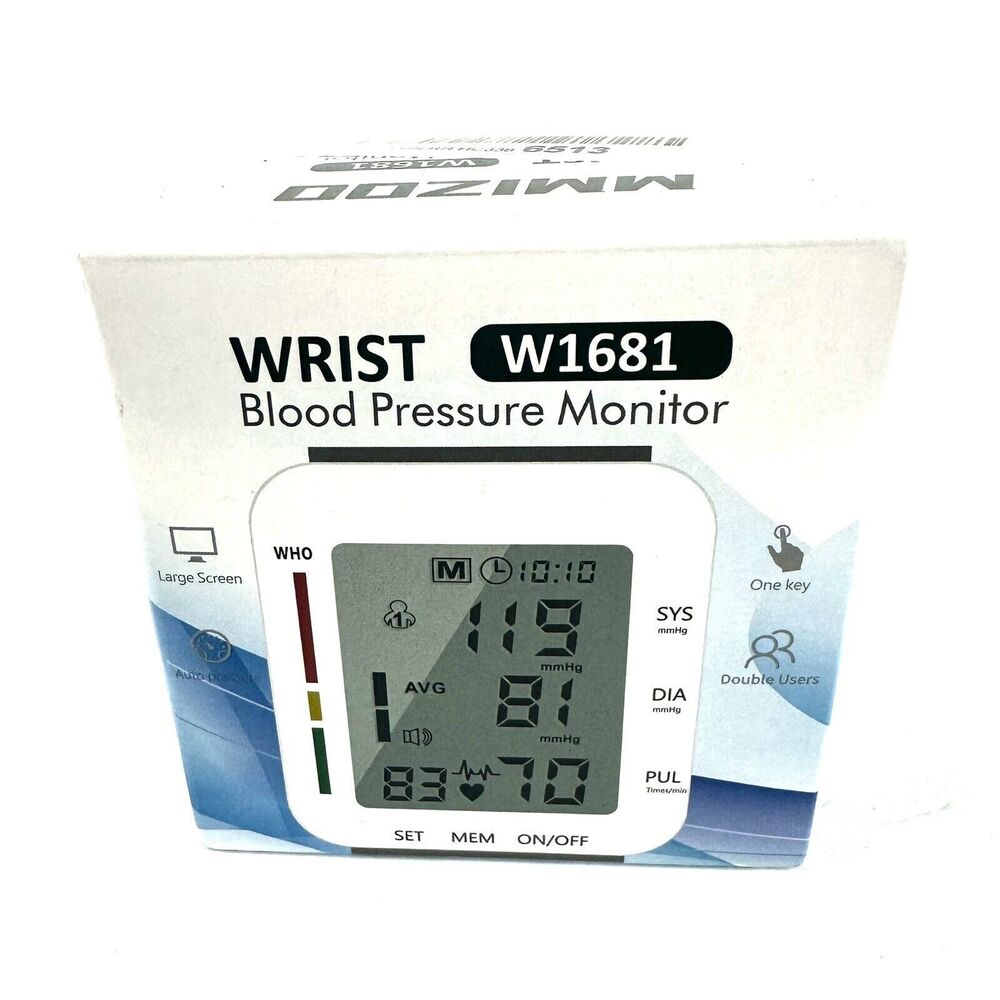 MMIZOO W1681 Electronic Blood Pressure Wrist Monitor